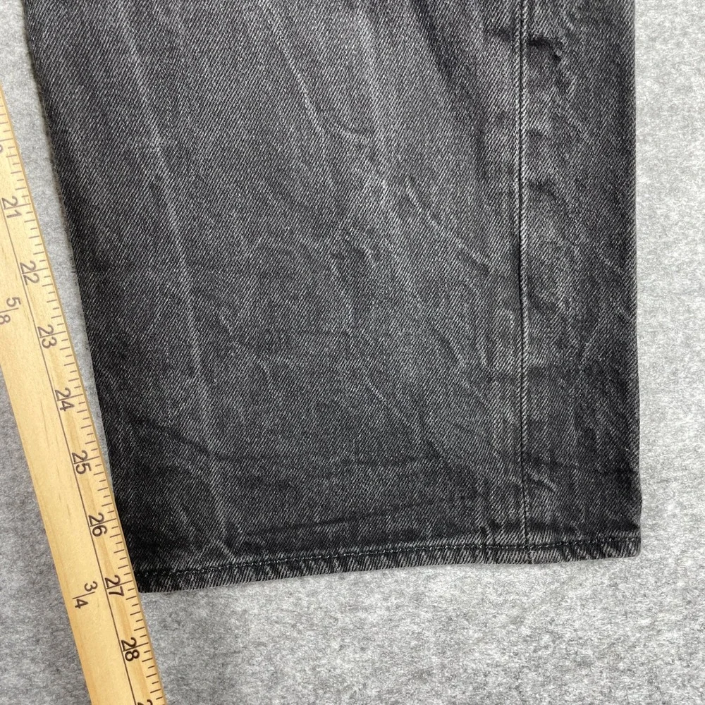 Levis Jeans Mens 40x30 (Fits 36x27) Black 501 Original Fit Button Fly Denim